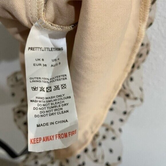 New PrettyLittleThing Lace Feminine Bodycon Mini Dress Ruffle Party Sweetheart - Picture 6 of 8